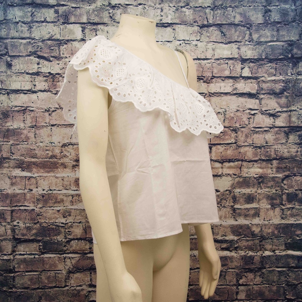 Cliché One-Shoulder Eyelet Top - Picture 6 of 8